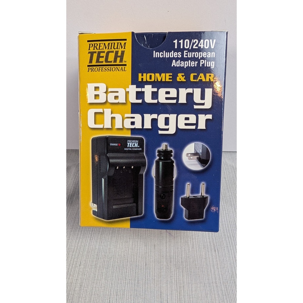 Premium Tech Battery Charger PT-49 Sony NP-BN1 Black Home and Car Digital Power